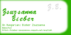 zsuzsanna bieber business card
